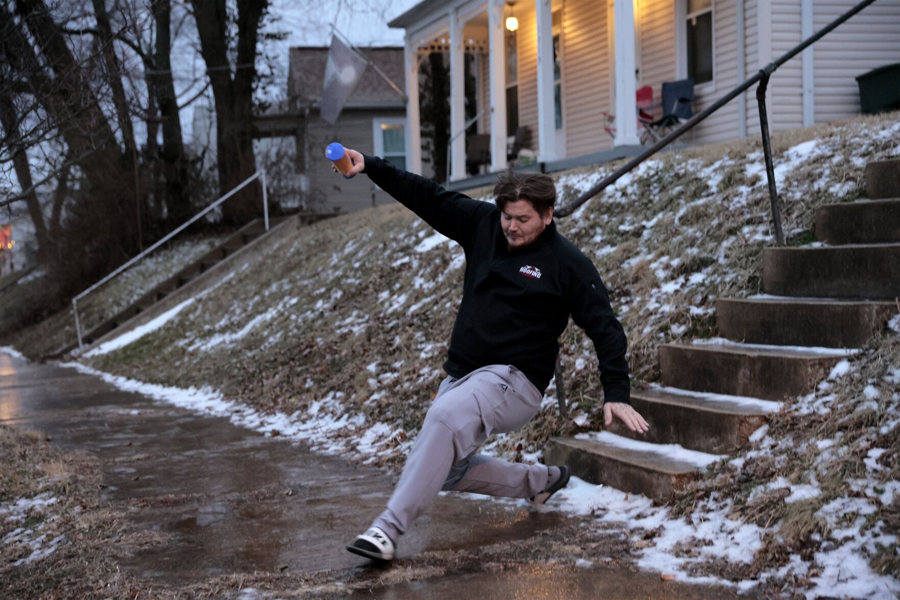 Icy conditions in St. Louis through Monday evening.